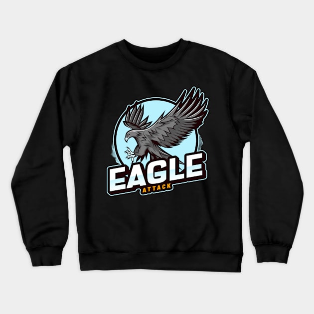 eSport Gaming Team Eagle Attack Crewneck Sweatshirt by Steady Eyes